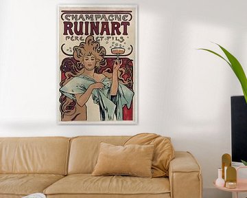 Champagne Ruinart by Alphonse Mucha by Peter Balan