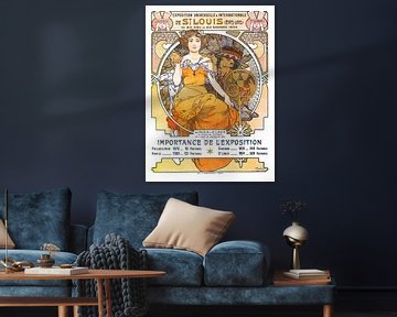 Affiche voor de Wereldtentoonstelling St. Louis door Alphonse Mucha van Peter Balan