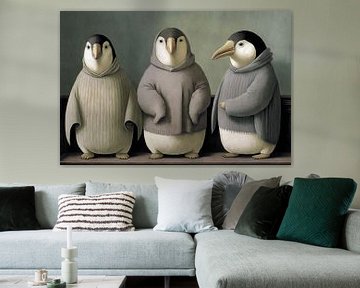 Pinguïns Vintage van Jacky