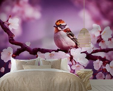 Voorbeeld van het werk in een kamer