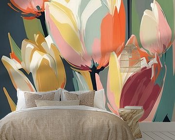 Pastel Tulpen van Jacky