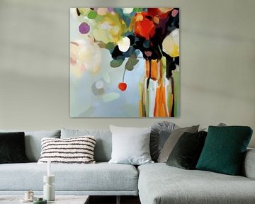 Colourful abstract painting: "field bouquet" by Studio Allee