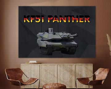 KF51 Panther Low Poly Art Green Gift van Maldure -