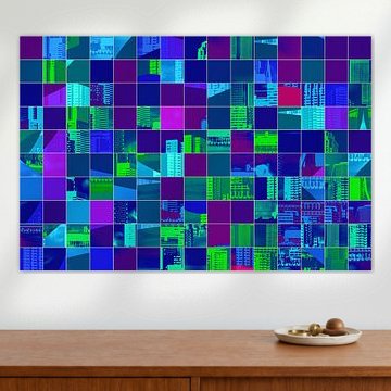 Rotterdams Kop van Zuid in abstrakter Pop-Art