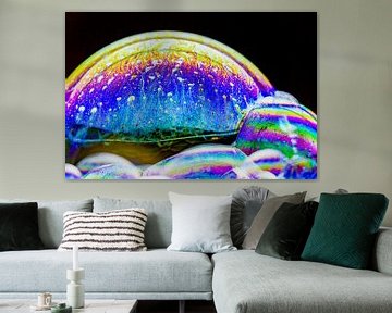 Rainbow colours in a large bubble specially exposed by Tjeerd Knier