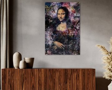 Street Art Mona Lisa - Urban Style in kleur - Digitale collage