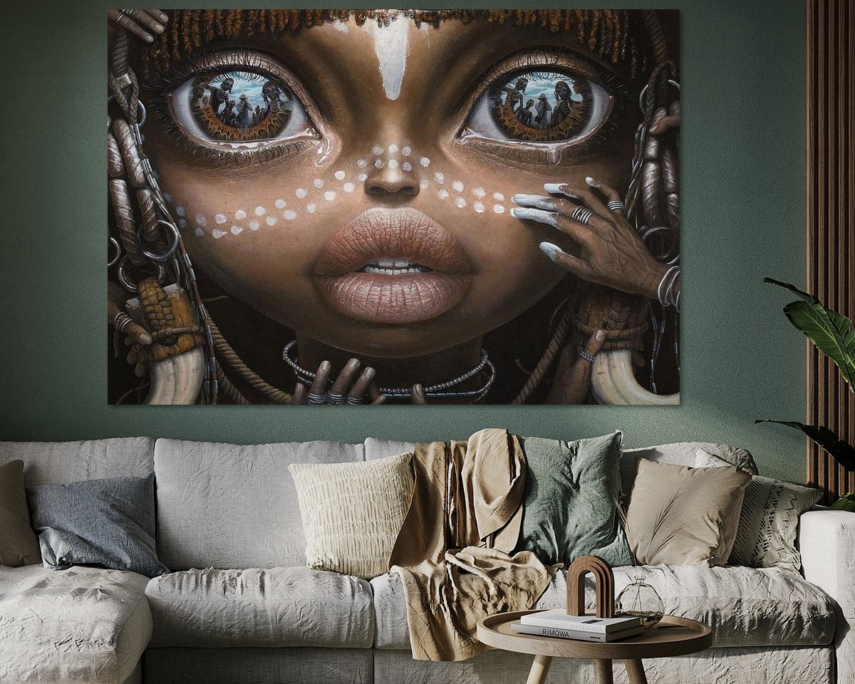 Voorbeeld van het werk in een kamer