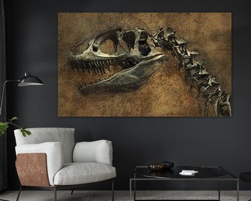 Fossile d'un dinosaure sur Bert Hooijer