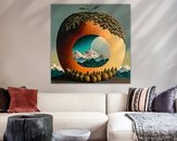 Voorbeeld van het werk in een kamer
