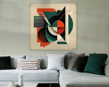 abstrakte geometrische Retro-Kunst von Gelissen Artworks