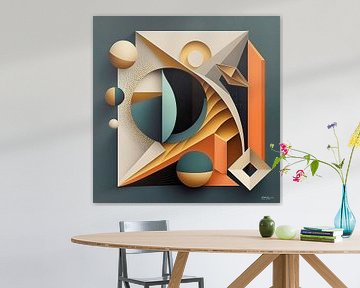 abstract geometric retro art van Gelissen Artworks