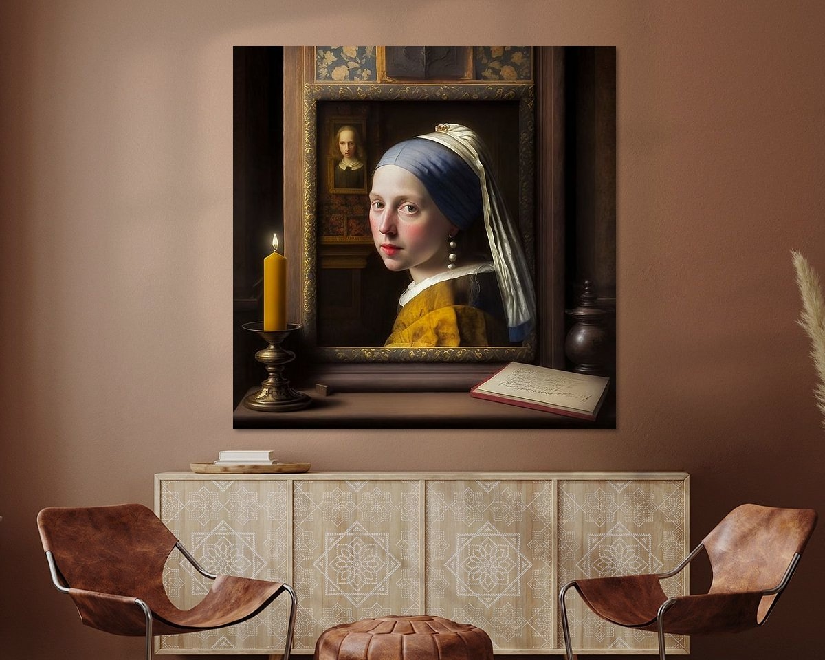 Voorbeeld van het werk in een kamer