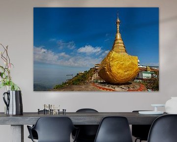 The Golden Rock in Myanmar by Roland Brack