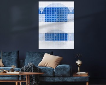 Scandinavisch Regenboog Blauw van Mad Dog Art