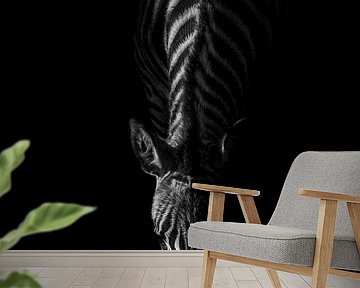 Zebra Zenith - Minimalist Monochrome Majesty by Femke Ketelaar