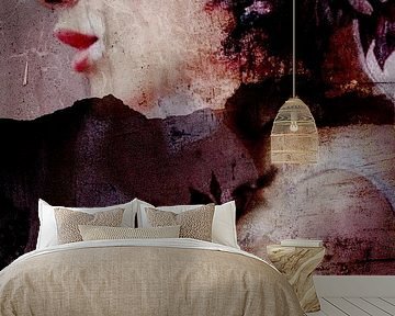 Rosie | Urban collage with a grunge concrete look | portrait of a woman by MadameRuiz