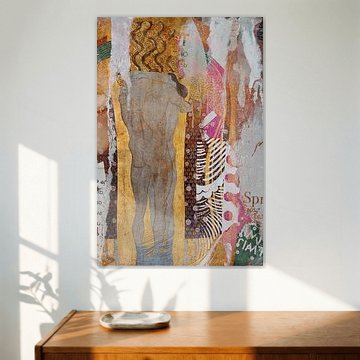 A close embrace and kiss from the Beethovenfrieze, after Gustav Klimt's work by MadameRuiz