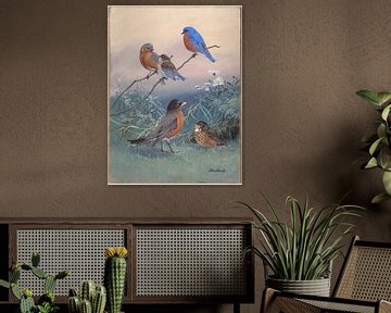 Oiseau bleu sur Gisela- Art for You