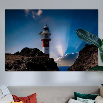 Punta de Teno, vuurtoren op Tenerife Spanje