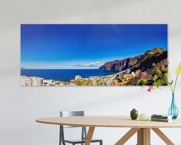 Los Gigantes, kliffen op Tenerife, Spanje. panoramafoto van Gert Hilbink