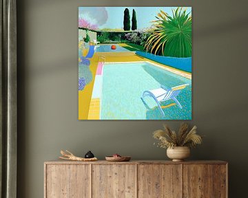 Jardin d'été avec piscine sur Vlindertuin Art
