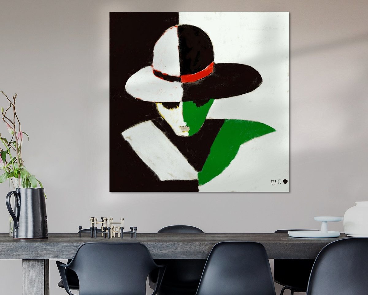 Voorbeeld van het werk in een kamer