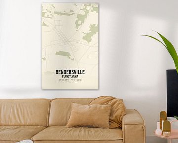 Vintage landkaart van Bendersville (Pennsylvania), USA. van Rezona