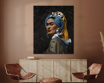 FRIDA x Girl with a Pearl Earring by MIXED