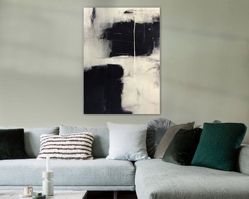 Abstract in zwart-wit "Wabi sabi" van Studio Allee