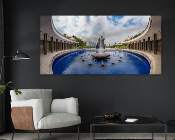 Fountain at monument in Kuala Lumpur by Floyd Angenent