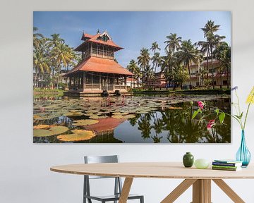 Oriental temple in a lake. by Floyd Angenent