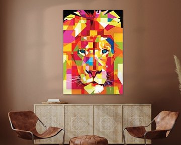 lion pop art sur amex Dares