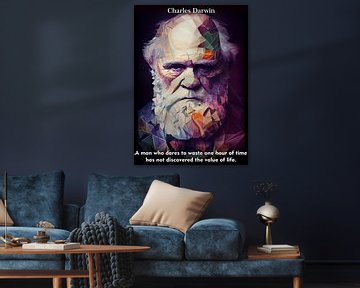 Charles Darwin Citaten van WpapArtist WPAP Artist