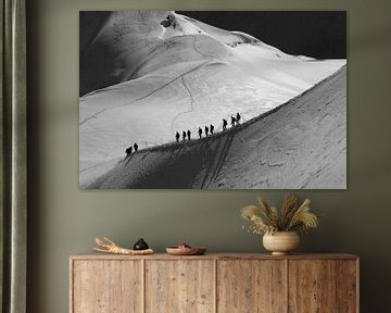 Klimmers op Aiguille du Midi van Ruben Emanuel