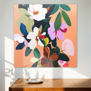 Abstrakte Malerei bunte Blumen von Studio Allee