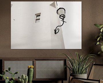 Monochroom Muurhuizen in Amersfoort (Liggend) van Amersfoort Fotoprint