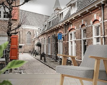 Kromme Elleboogsteeg in Amersfoort van Amersfoort Fotoprint