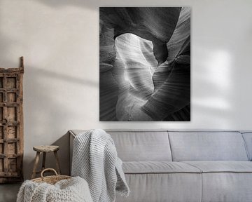 Lower Antelope Canyon in zwart-wit van Henk Meijer Photography