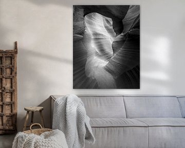 Lower Antelope Canyon in zwart-wit van Henk Meijer Photography