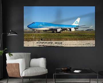 KLM Boeing 747-400 passagiersvliegtuig. van Jaap van den Berg