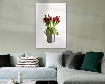 Tulipes en couleur sur fond blanc sur BAM