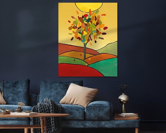 Voorbeeld van het werk in een kamer