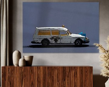 Ambulance Citroën DS avec drapeaux sur Humphry Jacobs