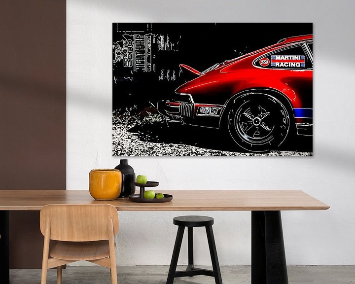 Sfeerimpressie: Klassieke Porsche in outlines van 2BHAPPY4EVER.com photography & digital art
