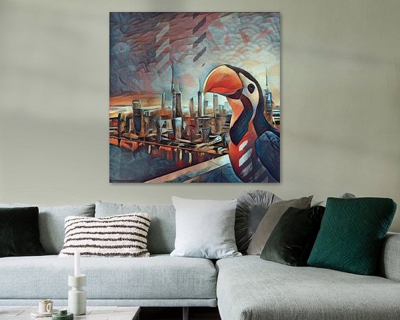 Voorbeeld van het werk in een kamer