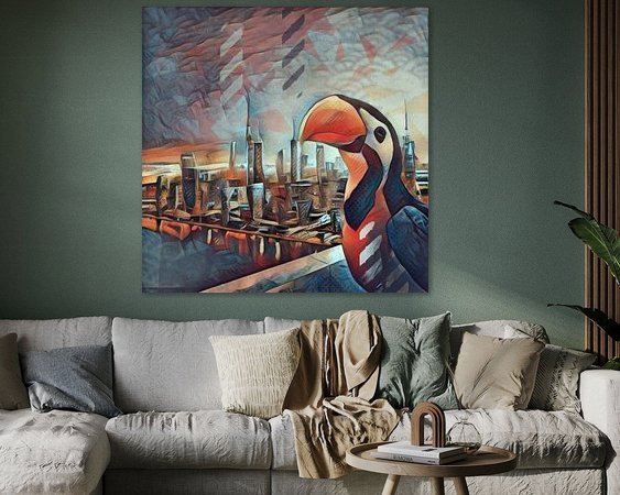 Voorbeeld van het werk in een kamer