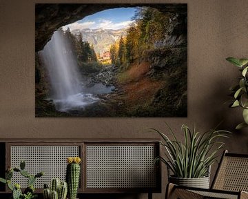 Giessbachwatervallen in de herfst van Philipp Hodel Photography