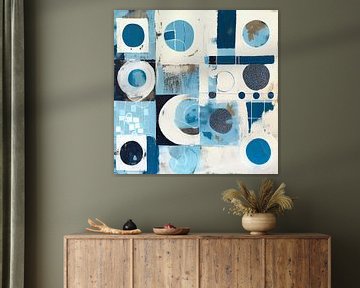 White circles and beige squares in harmony by Color Square