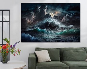 Storm op de oceaan. van AVC Photo Studio
