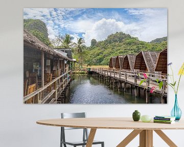 Wooden huts in the Jungle. by Floyd Angenent